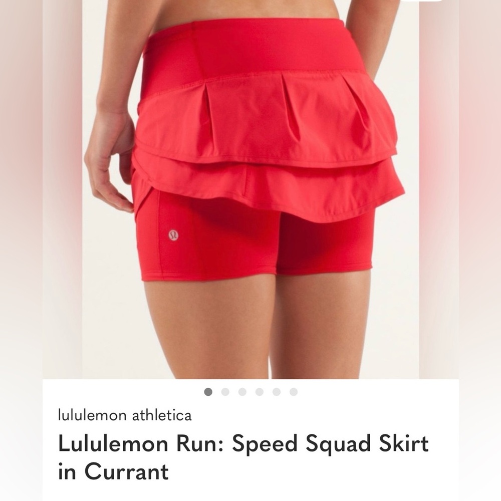 LULULEMON Run: Speed Squad Skirt/skort in Currant; size 2